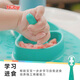 NUBY (NUBY) baby supplementary food spoon silicone baby training spoon independent food spoon baby training spoon tableware 3 packs blue green gray