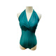 Mu Nanfei 2024 new one-piece swimsuit for women two-piece sexy slim super fairy vacation hot spring bikini hot spring swimsuit 12213-green S80-90Jin [Jin equals 0.5 kg]