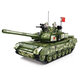 Bloques de construcción Serie militar Modelo de la Segunda Guerra Mundial Rompecabezas ensamblando juguetes de vehículos blindados para niños Bloques de construcción Bloques de construcción de control remoto] Gran tanque 99A [Producto terminado casi 50