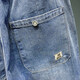 2025 spring and summer thin elastic waistless jeans men's lace-up simple loose large size casual elastic harem pants light blue 675 thin model 36 (recommended 165-185Jin [Jin equals 0.5 kg])
