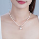 Tahitian Freshwater Pearl Pendant 11-12mm 925 Silver Universal Buckle Necklace Edison Pearl for Wife and Mom