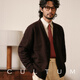 
CULTUM90S Merino Wool Autumn Academy Style Retro Long Sleeve Knitted Jacket Men's Loose Cardigan Sweater Deep Blue L