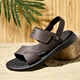 
Camel dynamic sandals men's toe layer cowhide two-wear beach shoes men's outdoor fashion men's shoes summer new product trendy stream shoes men 698 brown 40 standard leather shoe size