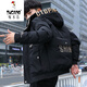 Holzspecker (Tucano) Baumwolljacke für Männer 2025 Neu verdickte vielseitige Winterjacke Trendy Herren -Baumwolljacke Top 719 Black M.