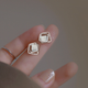 Idel earrings women's niche design 2025 new trendy light luxury and elegant high-end earrings earrings gift small square earrings E2044