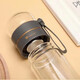 Kuangdi (Kuangdi) Kuangdi Huaxiang Tea Wasserabteilung Tee Tasse Doppelschicht Glasbecher Männer und Frauen tragbarer Seil Büro Wasser Cup Shangqing 4885-270ml