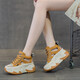 
Duoxian DUOXUAN custom summer sandals for women long and short legs shoes high and low shoes one height-added shoes for disabled cowhide pig cage shoes 9898 apricot color 20 22 (2MM)