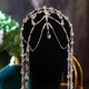 Meng Junchen Bride Wedding Headress Hair Accessoires écrite et maquillage de mariage frange frange et sourcils chaîne de tête Super Fairy Grand Luxury Femme