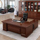 Xinjing boss desk Chinese style executive desk office supervisor desk veneered with wood and paper boss desk and chair combination 1.8 meters