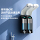 
Chuangdian Wall-mounted soap dispenser without punching in the kitchen manual pressing of the public toilet hand sanitizer box toilet hand sanitizer 1049C Starry Sky Gray Single Head