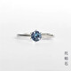 Fat Donglai quality blue topaz ring with movable ring London women's natural colored silver ring 5mm tanzanite sunflower ring with an adjustable opening