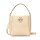 Tory Burch TB Женская сумка McGraw Buckrt Series Solid Color Brand Micro-Label Women's Women's Buckte Один плечевой сумочка [Small] Off-White 74956 724 Длина длины 18 см. Ширина 12,5 см. Высота 19 см.