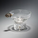 Rong Shan Tang Wood Glass Glass Inlaid Silver Tea Strainer Large Transparent Tea Strainer Bracket Tea Strainer Tea Set Accessories Silver Bead Glass Tea Strainer