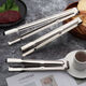 Extra long and thickened stainless steel ice cube tongs, bread tongs, food tongs, fruit tongs, lemon milk tea shop special tools, thickened large size, 20* pieces