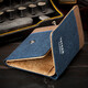 Ziwu Qian Canvas Wallet Herren Retro Kurzer dreifach Denim Student Wechseln kleiner Kartenbeutel Mode minimalistische Brieftasche Geschenk Denim 3-fach Wallet Männer [blaues 3-fachblau]
