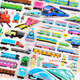 Zug Shinkansen 3D Dreidimensionale Blasenaufkleber für Kinder Spielzeug Jungen Transportaufkleber Aufkleber FP254 Zug Shinkansen 3D-Bubble-Aufkleber