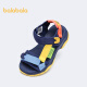 Balabala children's shoes children's sports sandals for boys and girls soft sole breathable summer new medium and large children's adjustable shoes Chinese blue 8050127 size (foot length 16.5/inner length 17.1)