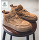 Woodpecker labor protection shoes men's shoes men's Martin boots men's 2025 new autumn and winter plus velvet casual shoes men's sports shoes men khaki [main picture] 42