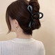 Two Worlds Gradient Bow Clip Women's Shark Hair Clip Multi-plate Hair Clip Hair Clip Back of the Head 2025 New Style Gray Blue Bow Clip