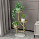 Menghui Nordic Flower Pot Ivy verde Sala de estar suculenta Balcón Interior Balcón de alta capa Rack de piso decorativo Rack Light Luxury Flower Rack [base de mármol 50 cm] Luz de tres capas de tres capas de lujo de lujo de lujo
