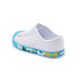 Einheimische Frühlings- und Sommer -neue Pixel -Ära atmungsaktive Männer und Frauen Kinderhöhlenschuhe Strand Kindersandalen - neues weißes Pixel entlang Strip Champagner Blau 28