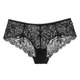 
WHIP BUNNY underwear sexy comfortable hollow women's low waist seductive lace thin breathable briefs bow 9216NK-Black L (suitable for weight 115-130Jin [Jin equals 0.5 kg])