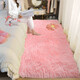 Qingqing Libin thickened carpet for bedroom girl stain-resistant bedside living room tatami room large area full floor mat white 60X200 cm