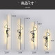 Minimalist wall lamp Modern simple long strip lamp Creative personalized living room grille lamp TV background wall lamp lighting 7507 black/long 100cm-three colors change light