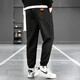 Western Camel (VANCAMEL) casual pants for men, loose leg-tie youth nine-point sports pants for men, versatile sweat pants, black XL