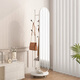 SSHULIPU-Creme-Style-Dressing Spiegel Ganzkörper bodenständiger Spiegel Haushalt Multifunktional beweglicher Schlafzimmer Kleiderbügel rotierender Anpassungsspiegel Ganzkörperspiegel [Creme Weiß]