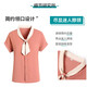Yu Zhaolins Mutterkleid Sommerkleidung Mode Hemd kurzärmelig für Frauen 2024 Neue Stil mittleren Alters und älteren Frauen Temperament Bow Mode lose Fl13821 Blau (Top + Khaki Hosen) XL (Empfohlen 80-110jin [Jin gleich 0,5 kg]))