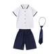 
Disney kindergarten clothing summer clothing British college style children's school uniform set elementary school uniform summer graduation photo clothing boy 6621+ tie aooqssg 130 Recommended height 120-130cm Age 7-8 years old
