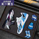 
He Yangyu 2024 New Mandarin Duck Children's Football Shoes Boys Primary School Velcro TF Broken Nails Football Training Shoes Girls 6199 Black and Blue Broken Nails [Buy one + five] 32