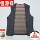 
Hengyuanxiang high-end wool vest men's double-sided wool jacket for winter new down vest business thickened warm middle-aged horse clip gray M