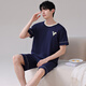 Cat men's pajamas, comfortable and loose home clothes, summer soft and casual pure cotton short-sleeved suit, item number: GH-14101 L Recommended weight 100-130 Jin [Jin equals 0.5 kg]