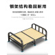 Jingju Cama plegable Almuerzo para un solo cama Camino de la cama Campo de cama Hospital Hospital acompañando cama dura Cama de hierro [Refuerzo silencioso] 0.9*2 metros BGC866