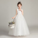Dev Ake Kinderkleid Girl Prinzessin Rock Moderatorin High-End Piano Performance Evening Kleid Kleid mit kleinem Mädchen Hochzeits Sommer Big Boy BX683 Langhändler weiße 150 (vorgeschlagen 61-70 Jin [Jin ist gleich 0,5 kg])