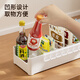 Enjoyment House Kitchen Spice Storage Box Separated Large Capacity Adjustable Spice Bags Vertical Storage Multi-Gate All-in-One Multi-function Large Size Can Hold 8-10 Bags of Spice The Partition Is Removable The Spacing Can Be Adjusted Freely