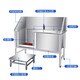 Dog washing pool stainless steel pet shop beauty special clean pet bathing pool cat and dog universal dog washing basin open door luxury model 135*70*90 deep 50cm