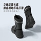 Botas de lluvia de mono de la boca grande botas de lluvia impermeables al aire libre para hombres zapatos de goma zapatos de agua resistentes al desgaste Estilo de atar 42 [Solo una talla más grande]