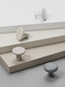 Dot-Wei Aige W1000 Mango invisible del mismo color Instalación del cajón blanco Cajón de la puerta del gabinete Manejo largo 6904 Agujero único (Cashmere Grey U702) Diámetro de 32 mm