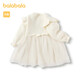 Balabala girls dress autumn and winter 2023 baby style skirt princess skirt fake two pieces sweet and cute 208423111001