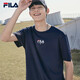 
FILA Fila official short-sleeved T-shirt men's 2025 summer fashion cotton round neck breathable men's sports t-shirt knitted sweater