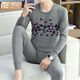Modal 2024 Neue Herbst- und Winter-Herren-Herbstkleidung und Herbsthosen, Set Cotton Unterwäsche Set mit mittleren und älteren Herrenhemden und Hemdhosen W826 xxl ca.