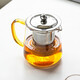 SUSHI CERAMICS high borosilicate thickened glass teapot stainless steel leaking mesh high temperature resistant boilable filter teapot 550ml