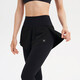 Gardez la taille haute legging à sec rapidement respirant pour les femmes qui coulent la mode de la mode faux yoga à deux pièces porte 12588 classique Black L