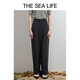 THE SEA LIFE女士休闲裤欧海一生茶色直筒裤女秋冬休闲裤A12027 茶色 L