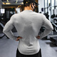 Lutielang fitness clothes men's long-sleeved sports T-shirt tights quick-drying elastic breathable training bottoming shirt autumn and winter gray XL