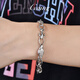 GsunG's new platinum bracelet men's atmospheric cross chain PT950 fashionable and shiny large platinum men's bracelet eagle beak is calculated based on the gold price of the store that day