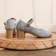 Женская обувь Yonghechun Fashion Женская обувь древнее стиль Hanfu Shoes Old Beijing Clate Thote туфли с толстой каблукой чай Art Art Cheongsam Женская одиночная обувь этническая вышитая обувь 826 Fuguihua Grey 35 (стандартное число)